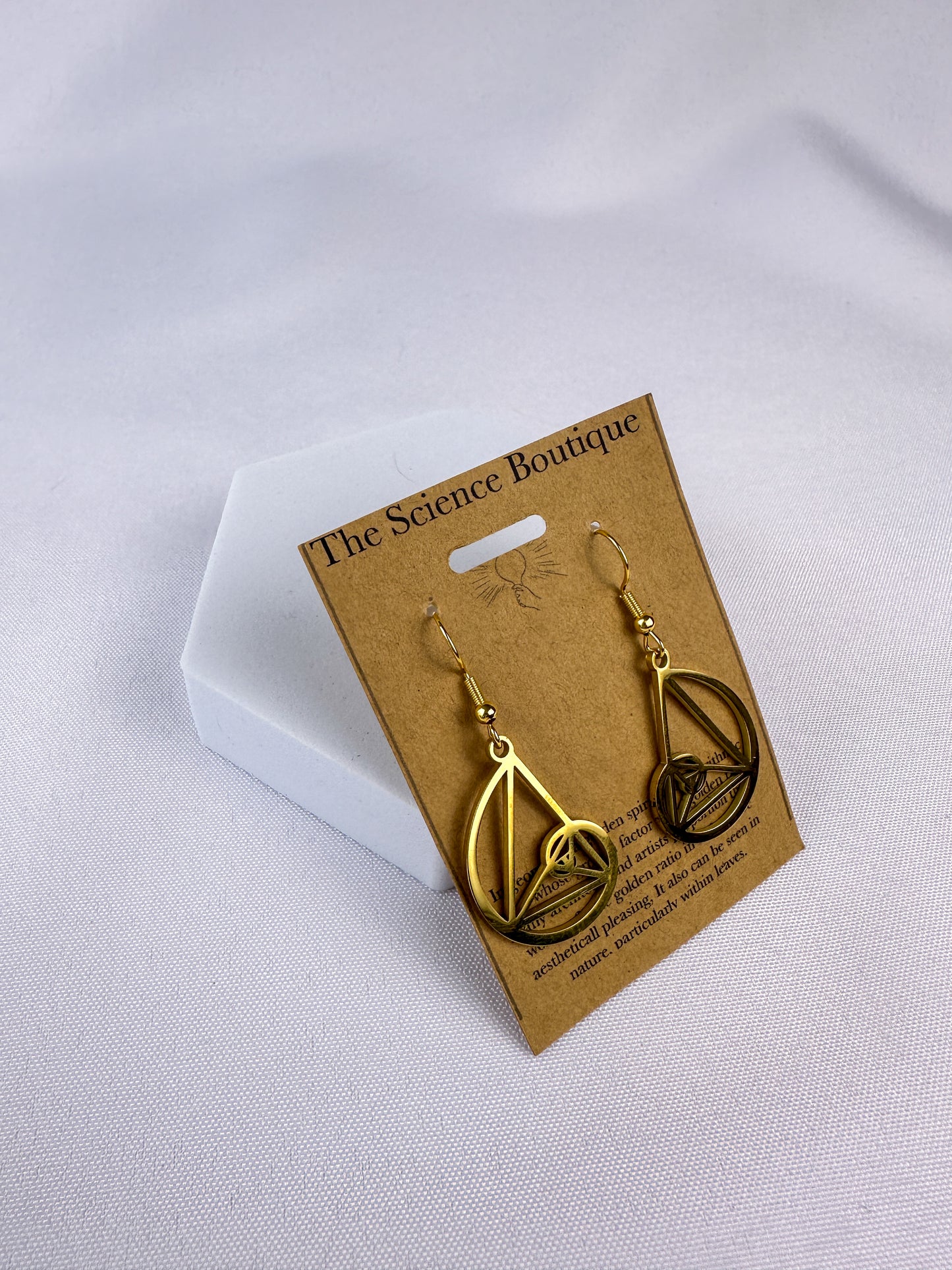 Fibonacci Spiral Dangle Earrings