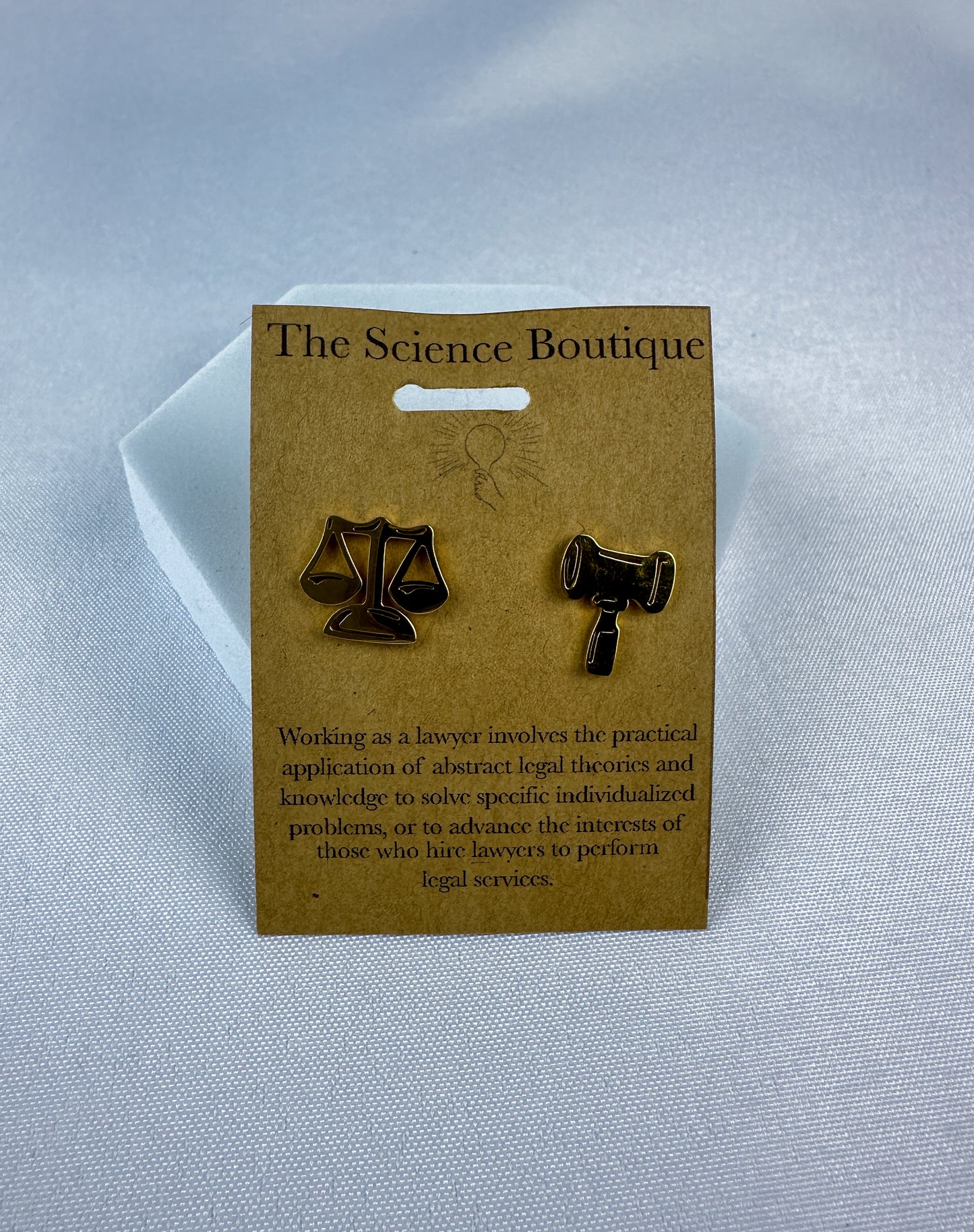 Lawyer Stud Asymmetrical Earrings