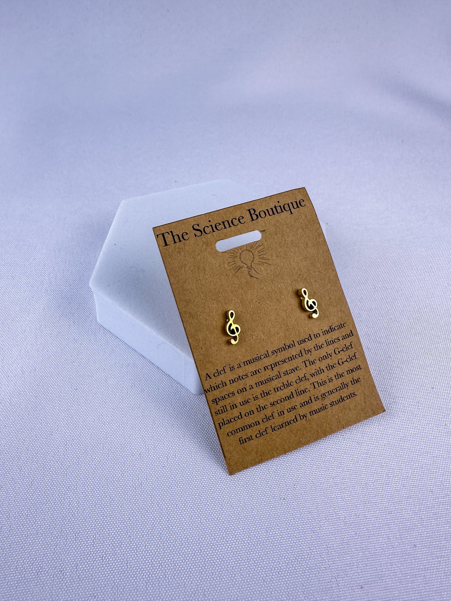 Clef Note Stud Earrings