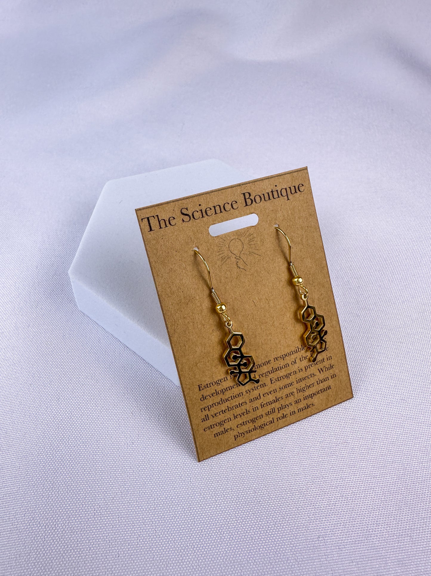 Estrogen Molecule Dangle Earrings