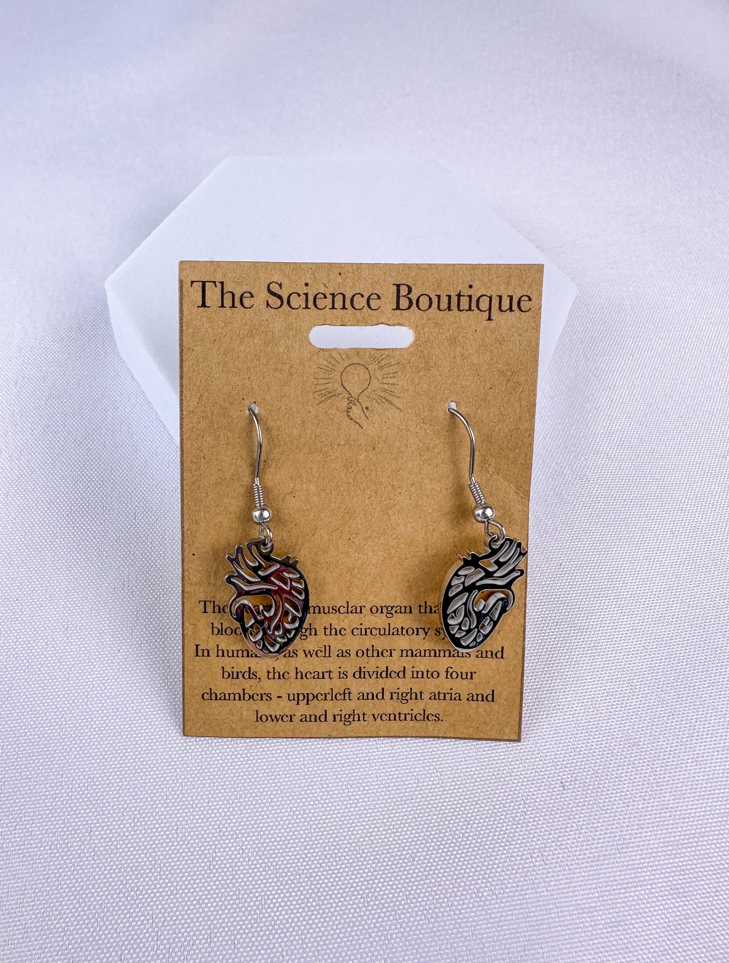 Anatomical Heart Dangle Earrings