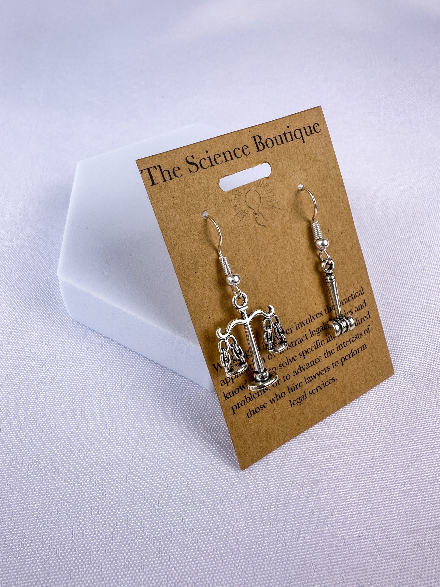 Lawyer Dangle Asymmetrical Earrings