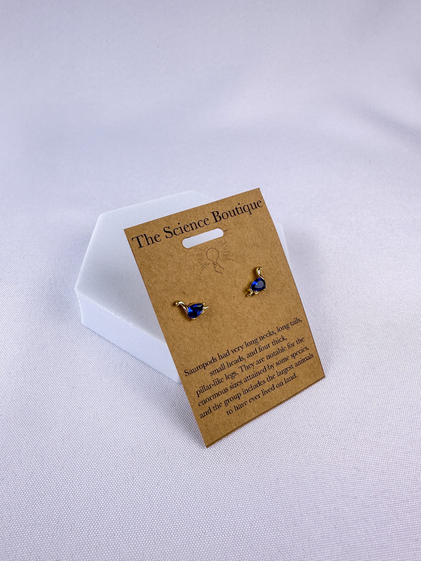 Sauropod Blue Gemstone Studs