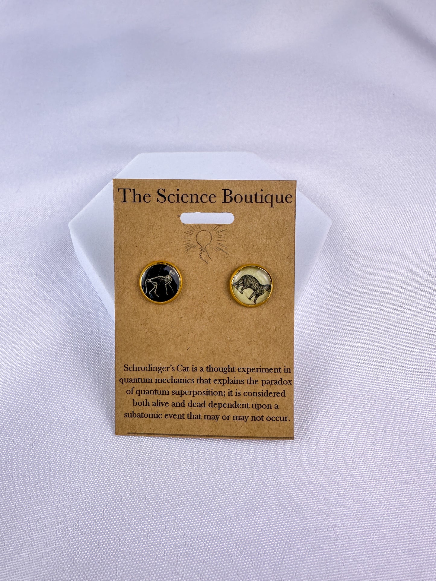Schrödinger’s Cat Stud Earrings