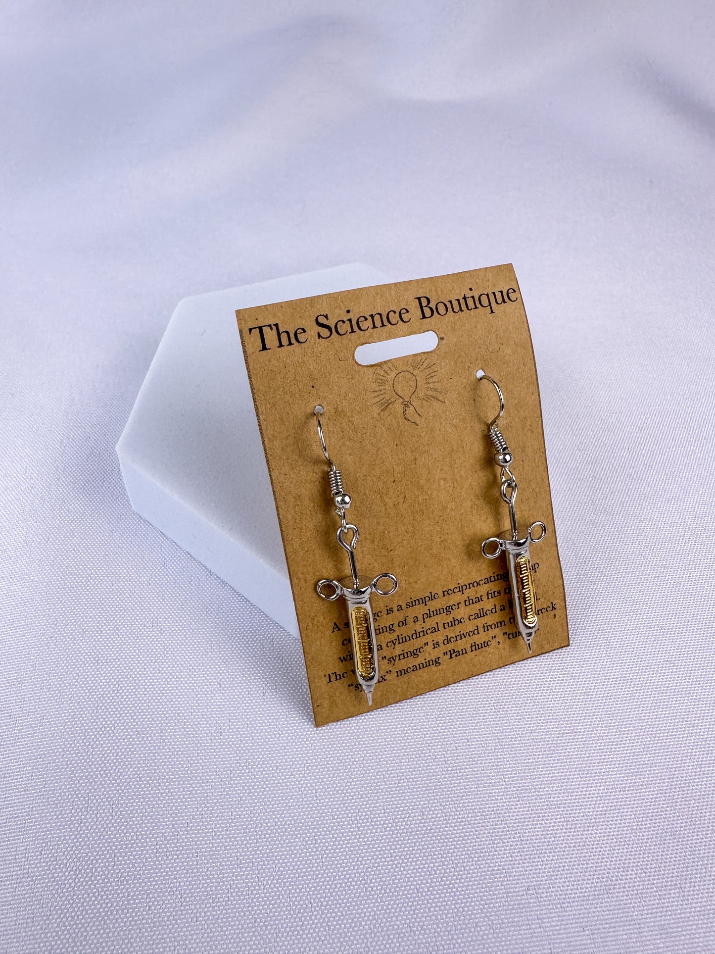 Syringe Dangle Earrings