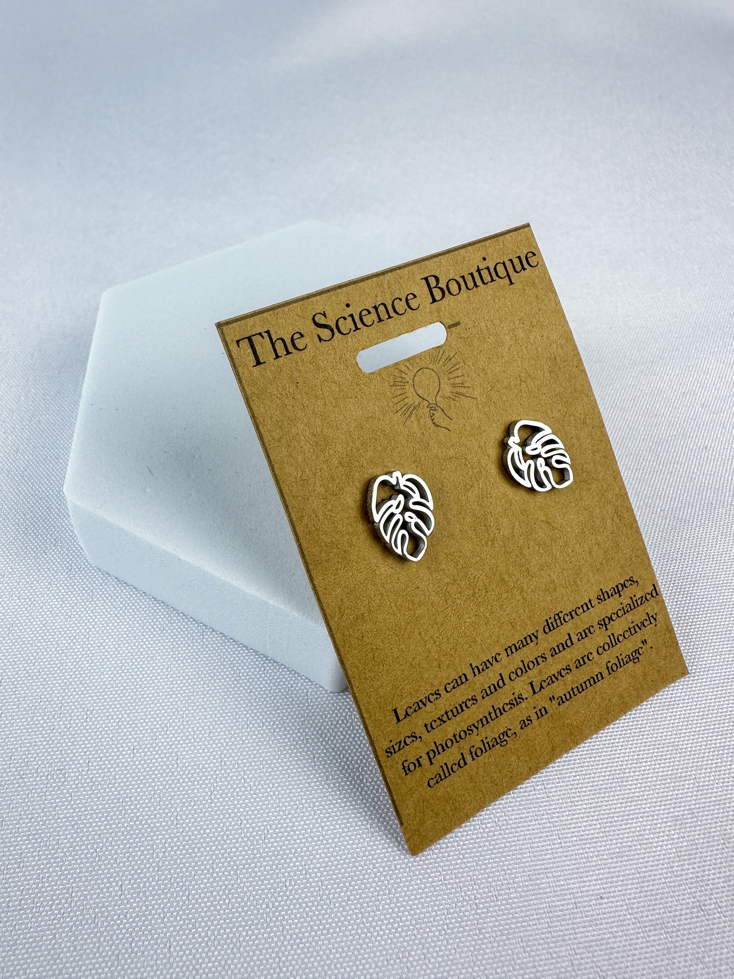 Tropical Leaf Stud Earrings