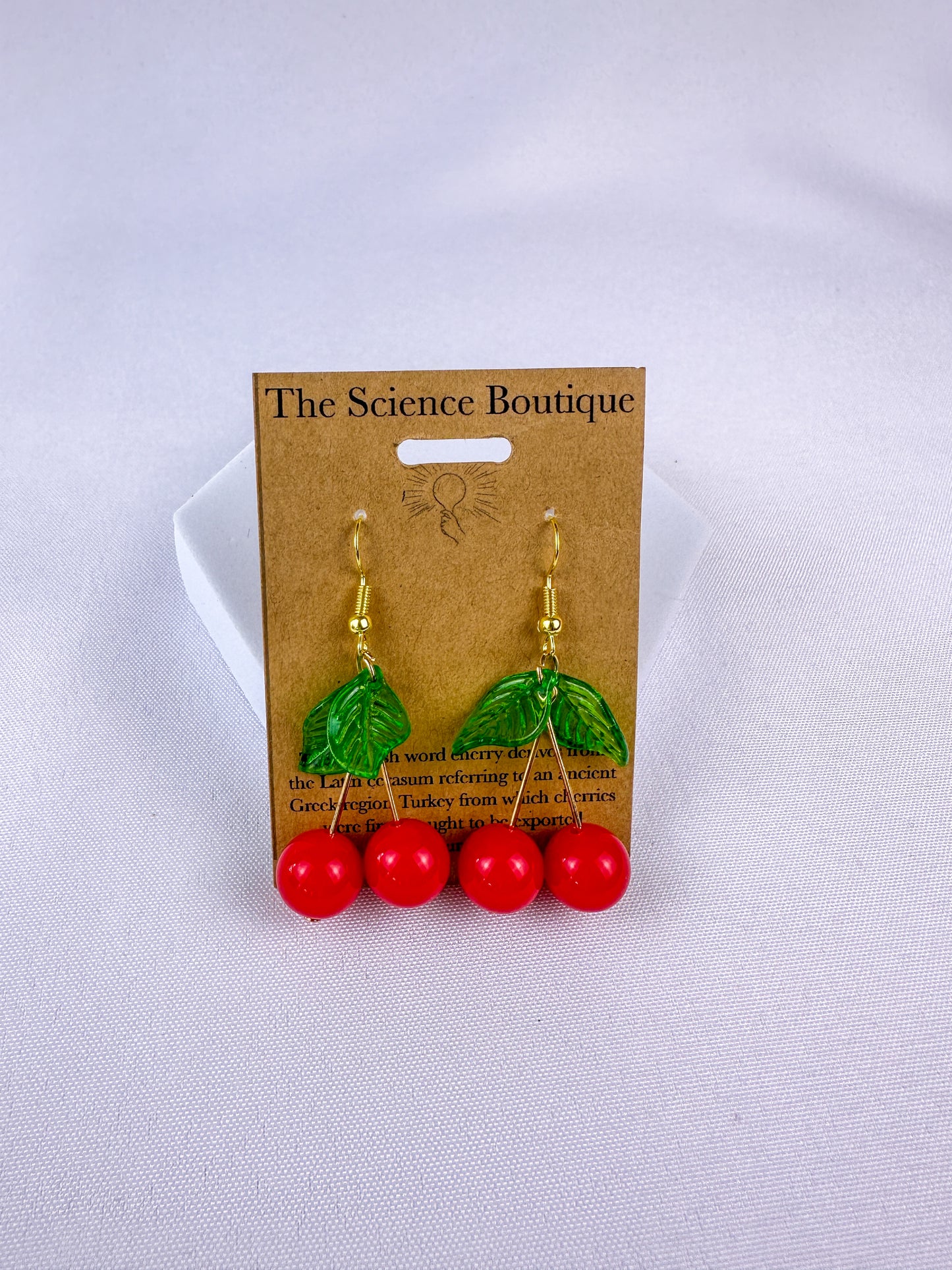 Red Cherry Dangle Glass Earrings