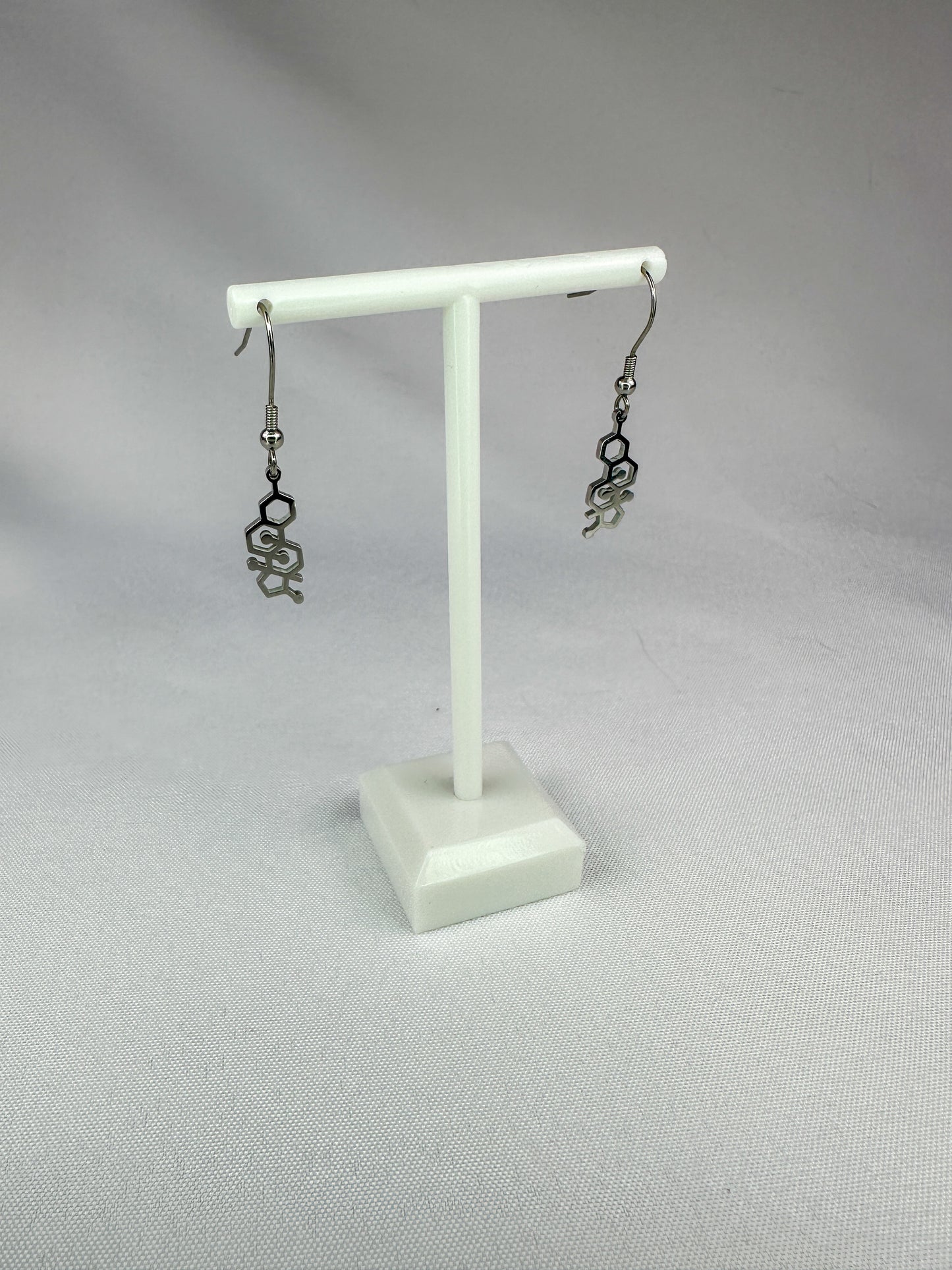 Estrogen Molecule Dangle Earrings