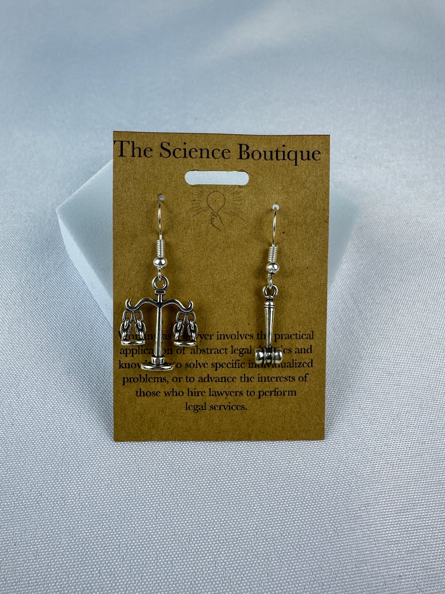 Lawyer Dangle Asymmetrical Earrings