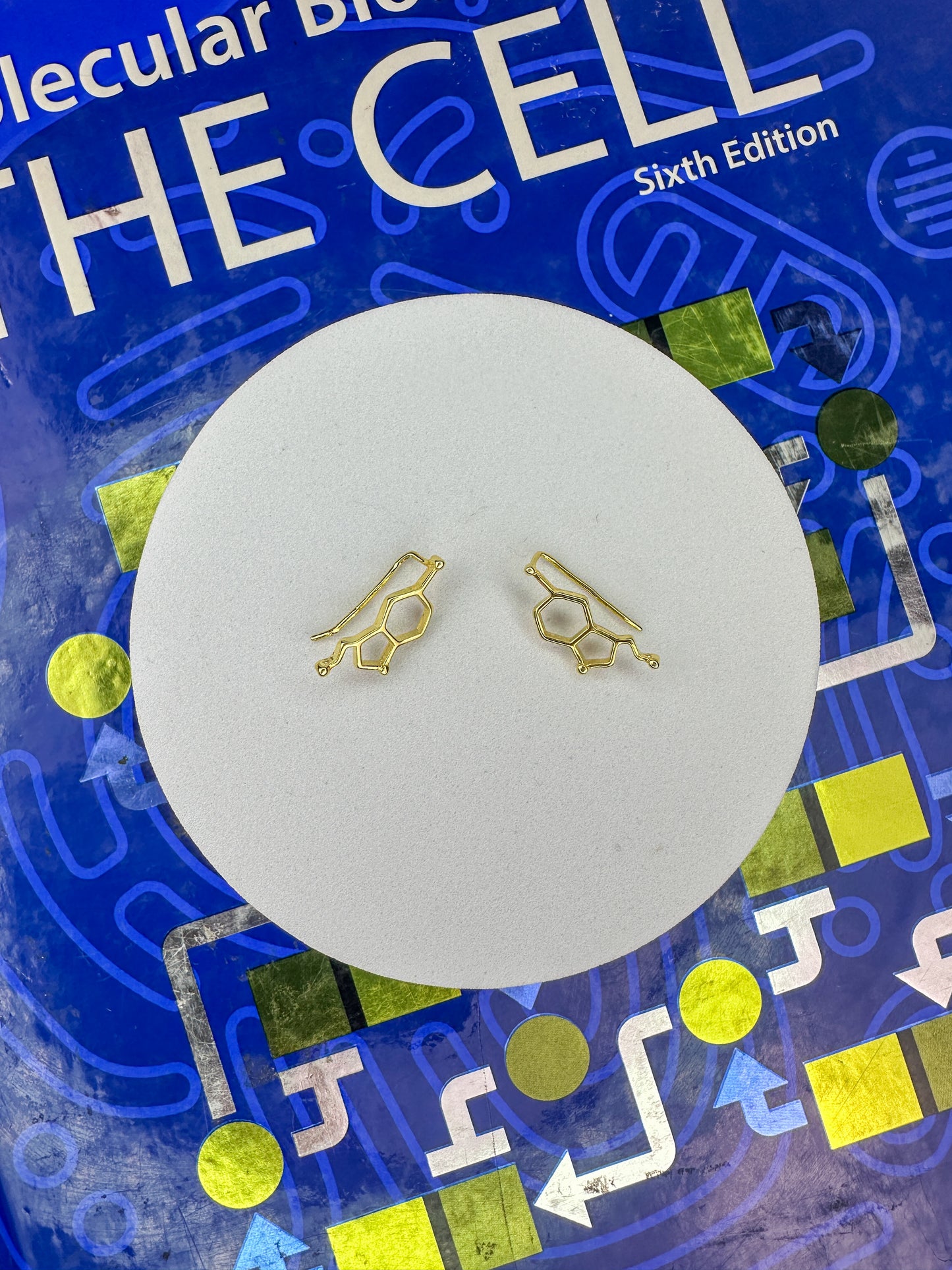 Serotonin Molecule Earrings