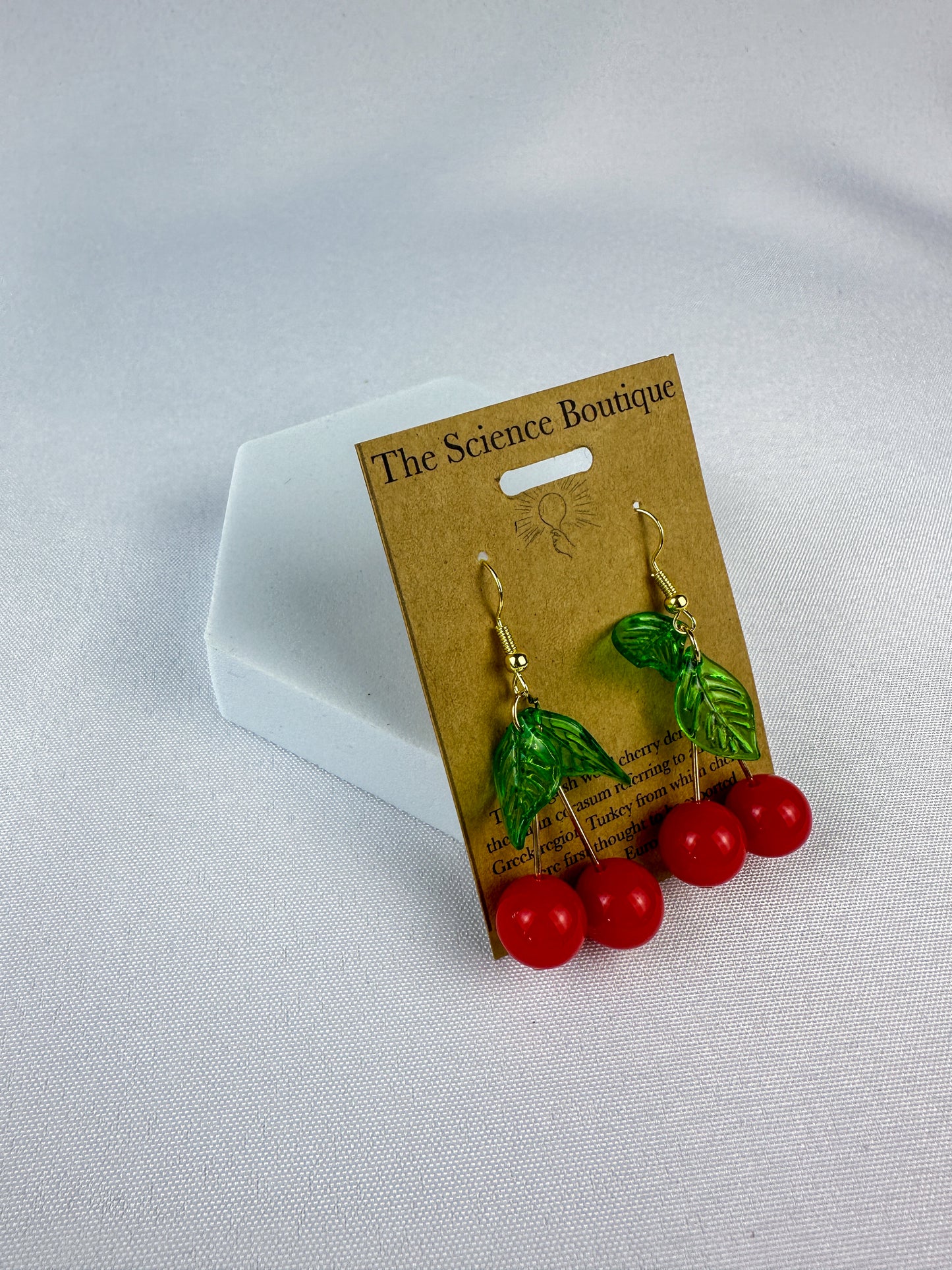 Red Cherry Dangle Glass Earrings