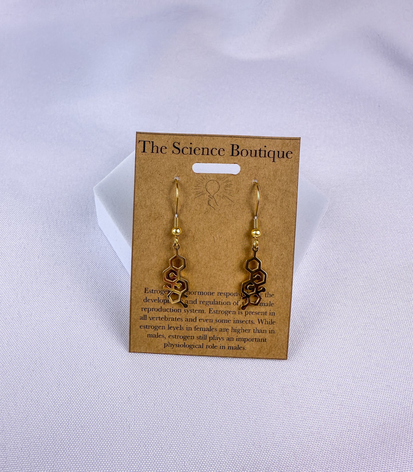 Estrogen Molecule Dangle Earrings