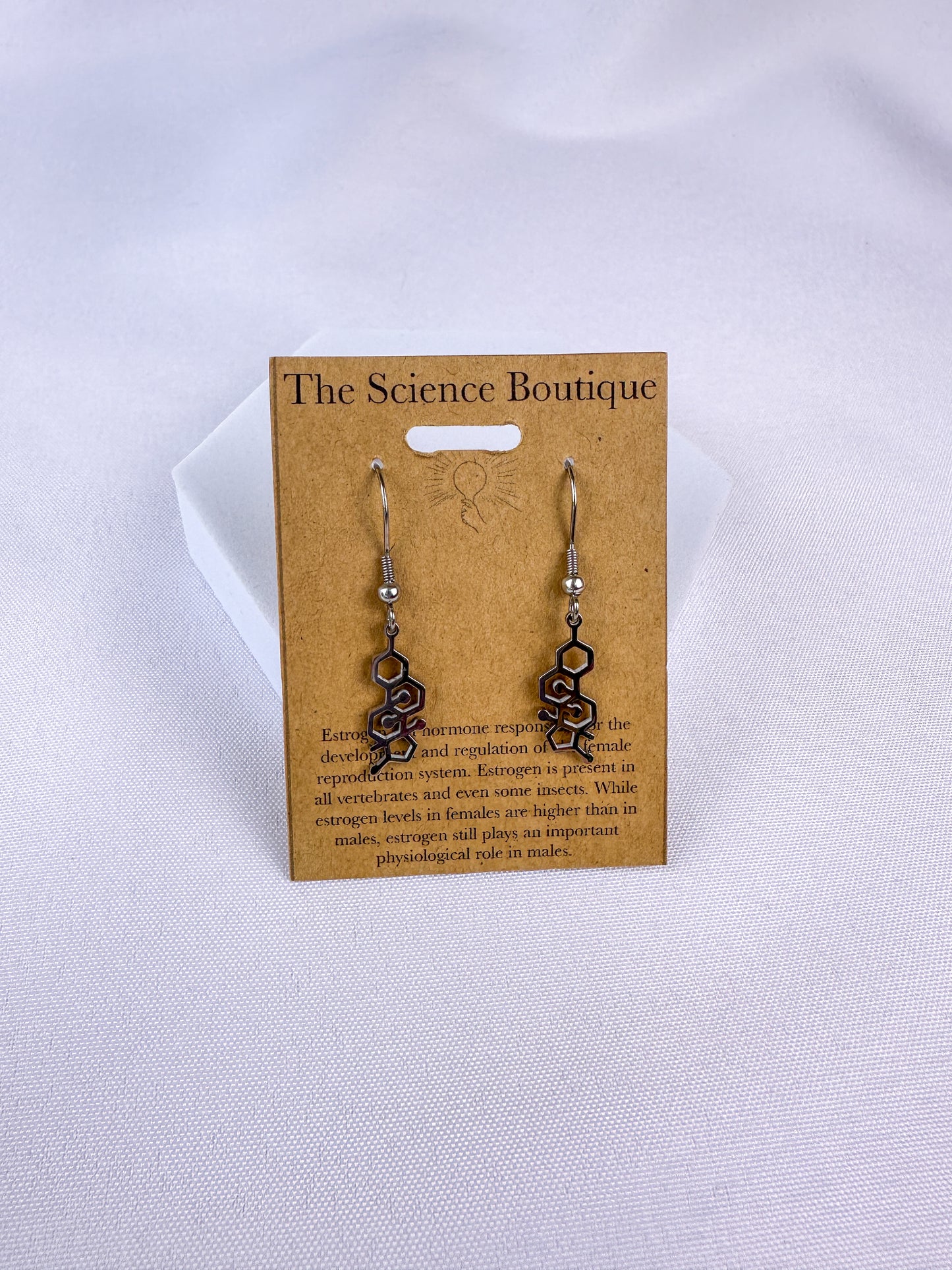 Estrogen Molecule Dangle Earrings