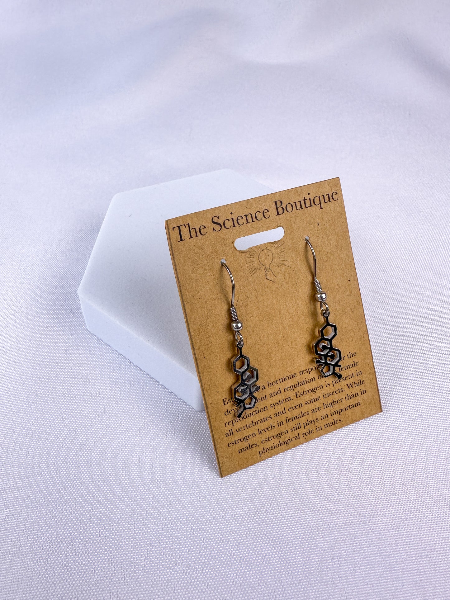 Estrogen Molecule Dangle Earrings