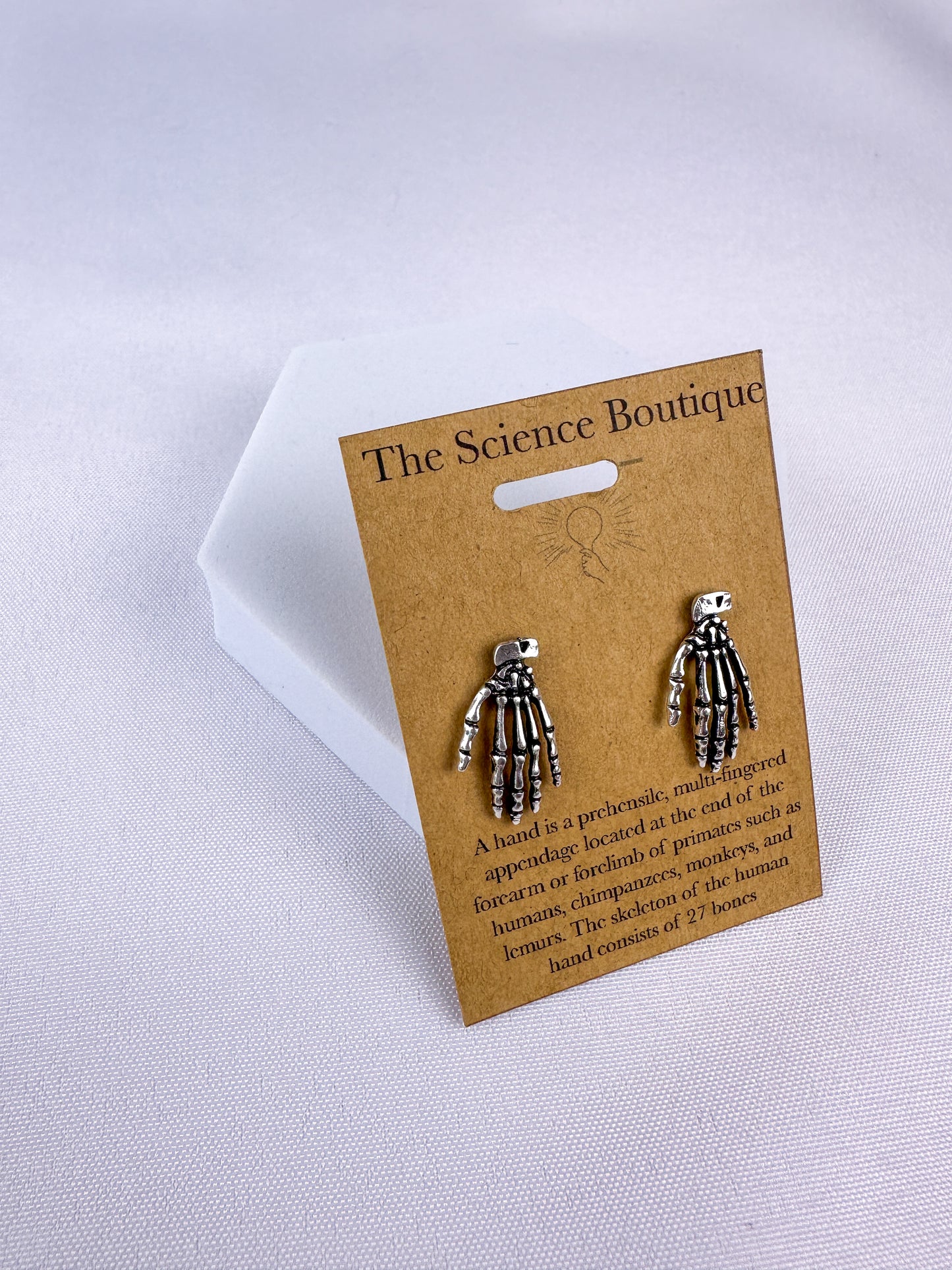 Skeleton Hand Stud Earrings