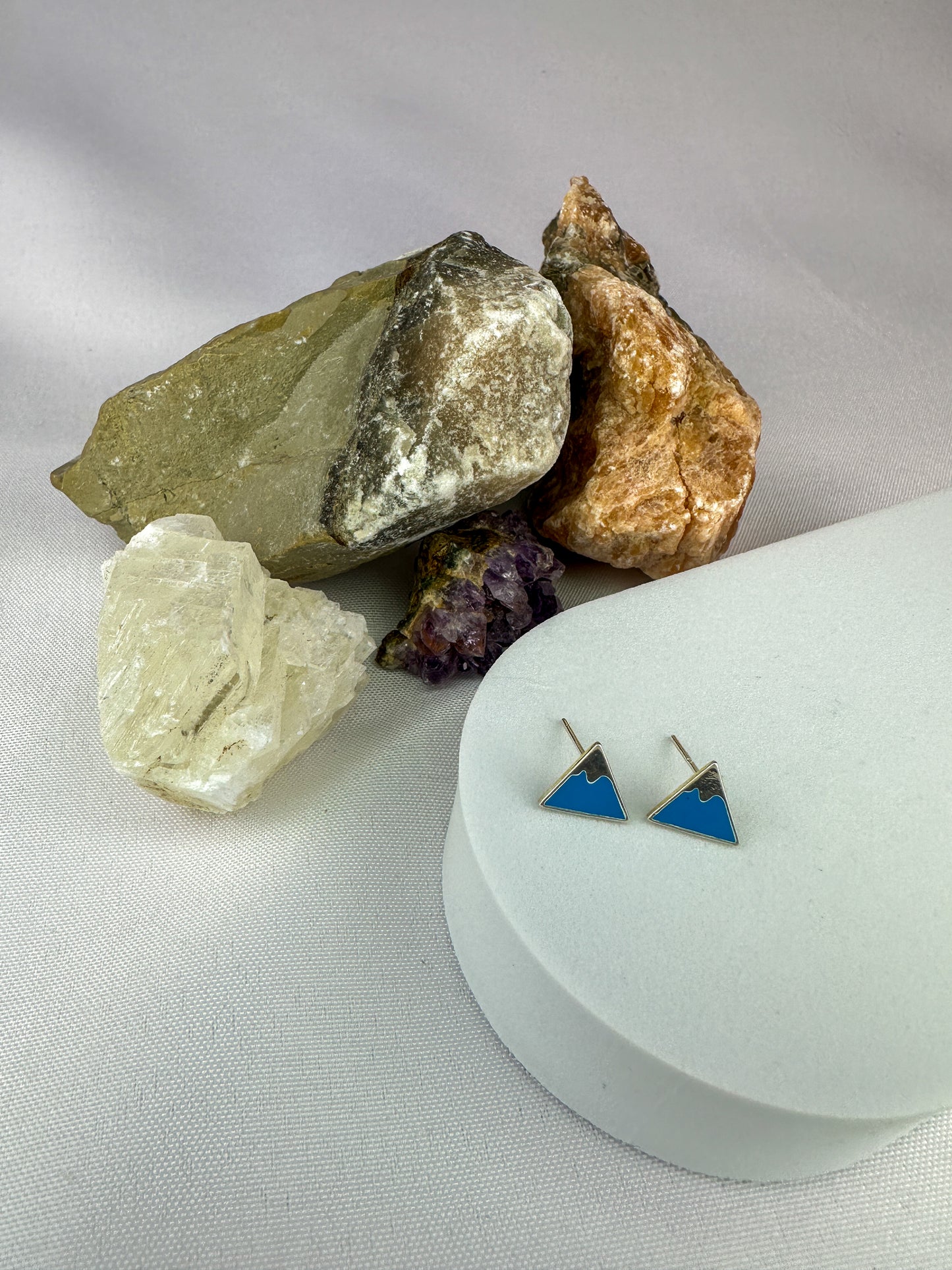 Snowcapped Mountain Stud Earrings