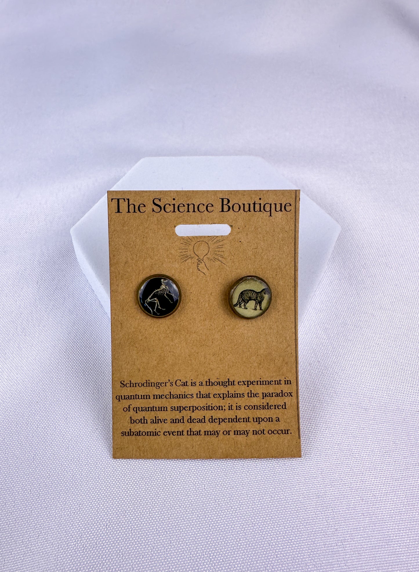 Schrödinger’s Cat Stud Earrings