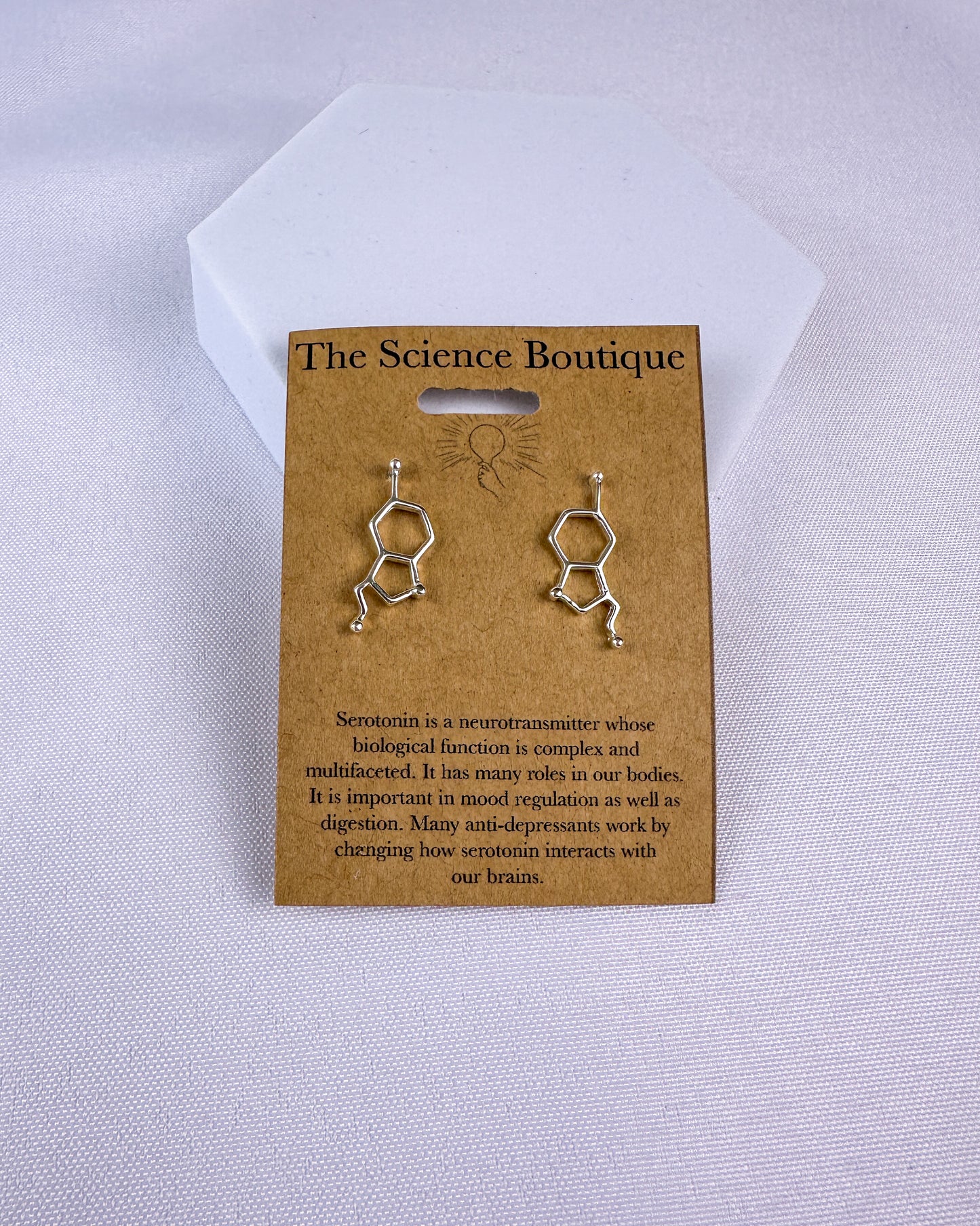 Serotonin Molecule Earrings