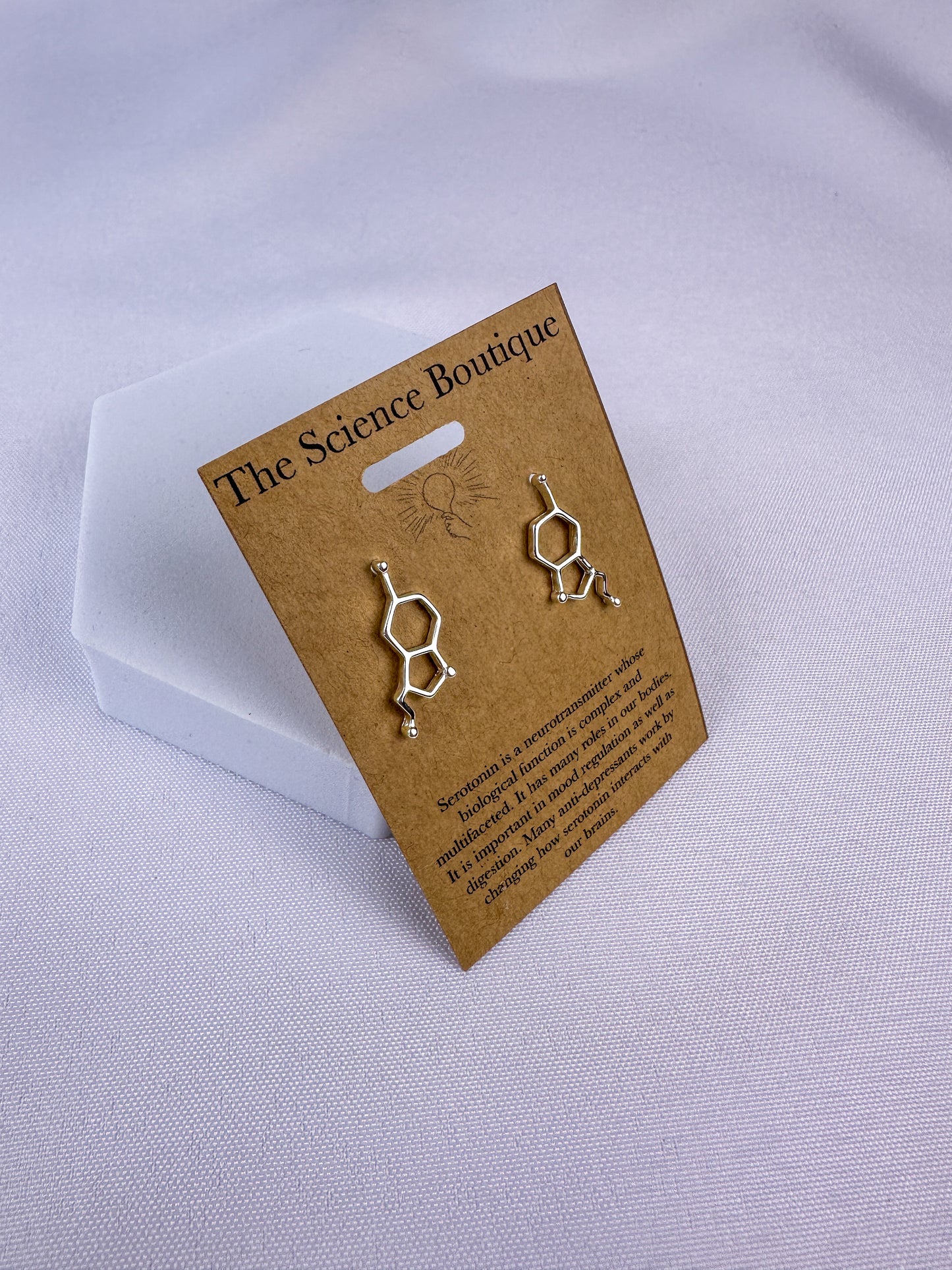 Serotonin Molecule Earrings
