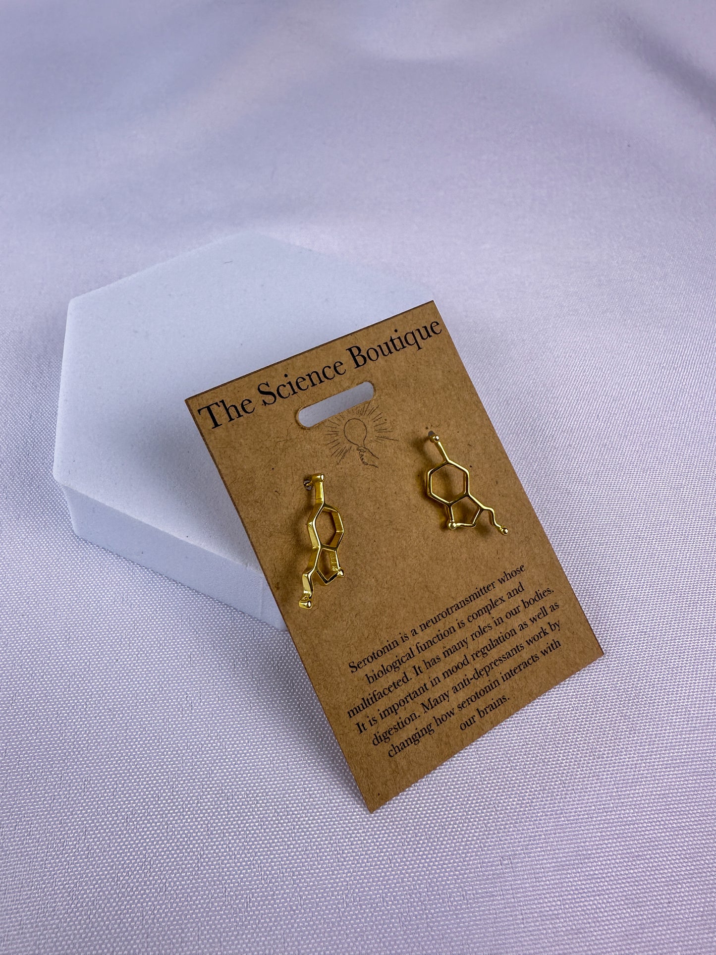 Serotonin Molecule Earrings
